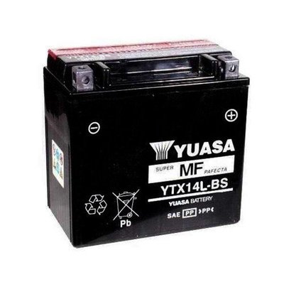 湯淺電池經銷商 機車電池 YUASA湯淺 YTX14L-BS = GS 統力 GTX14L-BS(14號) 重型機車電池