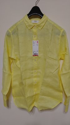(全新)UNIQLO特級亞麻長袖襯衫 (S號) ~原購價790~特價290元~...
