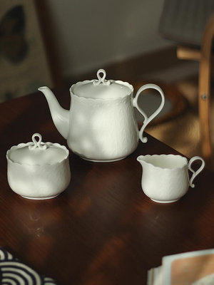 廠家出貨日本Narumi鳴海純白骨瓷茶具茶壺奶罐糖罐咖啡紅茶杯碟茶具套裝