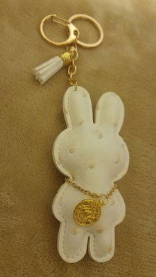 小白兔兒~白色 鑰匙圈 掛飾 吊飾