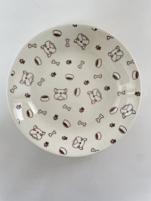 東昇瓷器餐具=大同強化瓷器新夢磁咖啡色狗8吋湯盤 N7782