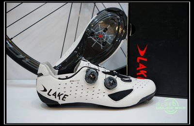 【online bike】線上單車 LAKE CX238 寬楦 卡鞋 白色 送原廠指定保養鞋油+人身部品專用清潔劑