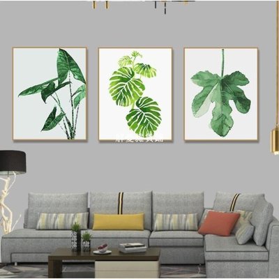 【熱賣精選】DIY數字油畫 實木內框 客廳風景花卉動漫人物填色手繪裝飾畫 熱帶綠植
