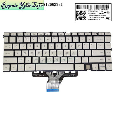 電腦零件惠普HP Spectre x360 14-EA 14-ea0047nr 14-ae023dx鍵盤背光英文筆電配件