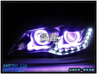 《晟鑫》全新 HONDA 喜美八代 CIVIC 8 K12 雙功能 黑框 魚眼大燈組 U型燈眉 紫 藍 四光圈