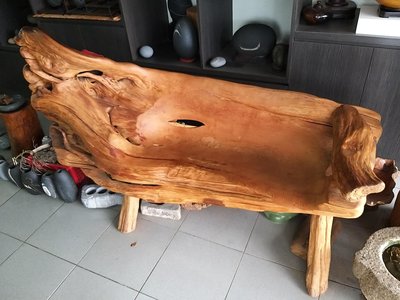 台灣紅檜双人椅原木風