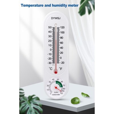 室內溫溼度表 養殖種植冷凍指針溫溼度計 長條壁掛式溼度表溫度計-KK220704