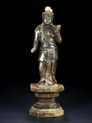 舊藏  佛像     高25.7厘米寬8.2厘米厚5.5厘米重1.01千克28589【萬寶樓】古玩 收藏 古董
