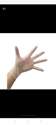 PVC 透明，無粉，塑膠, 一次性拋棄型手套