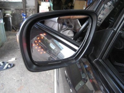 (柚子車舖) 馬5 CX9 CX7 鍍鉻雙箭頭LED方向燈後視鏡片-可到府安裝 (專用卡榫式) a