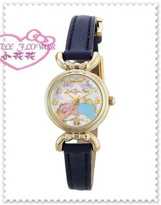 ♥小花花日本精品♥ Hello Kitty 雙子星  皮質手表手錶 淑女錶 生日禮物  (藍色)99918002