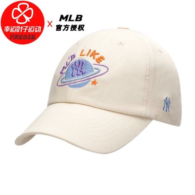 星球刺繡款MLB正品帽子男女帽運動帽涂鴉棒球帽刺繡鴨舌帽3ACP037