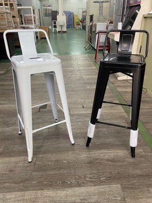 吉田二手傢俱❤全新工業風吧檯椅 高腳椅 餐椅 鐵椅 黑色 白色