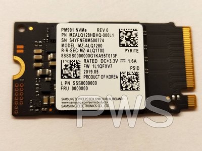 ☆SAMSUNG PM991 MZ-ALQ1280 128G 128GB 2242 NVME PCIE SSD 固態硬碟