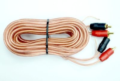 《a24mall》《特價品》 半透明塑膠射出插頭/訊號線/音源線/Audio cable/RCA Cable 5M