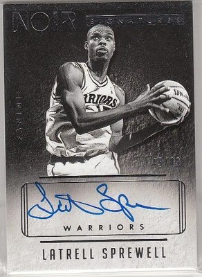 NBA球星卡 Panini Noir 勇士隊狂人 斯普雷維爾 親筆簽字卡限49~特價