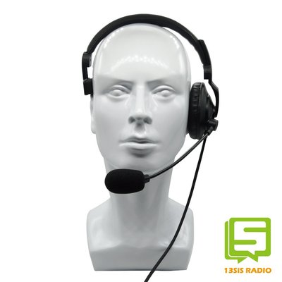 十三妹無線電 單邊式抗噪耳罩 頭戴式 耳罩式耳機麥克風 隔離吵雜環境 提升通話品質 接待 演唱會 賽車場用