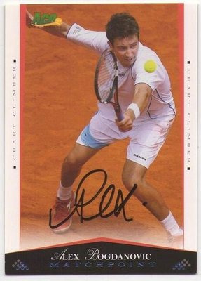 網球 2012 ACE Grand Slam 男單好手 Alex Bogdanovic 簽名卡 ~~