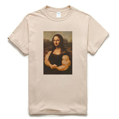 Mona Lisa Muscles Gym 短袖T恤 4色 油畫 健身 肌肉 蒙娜麗莎 印花潮T