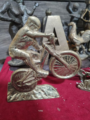 【二手】銅自行車塑像 古董 舊貨 老貨 【華夏禦書房】-1598
