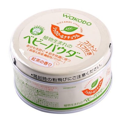 ＊小容容＊日本製 WAKODO 和光堂 嬰幼兒玉米盒裝爽身粉(紅茶香)120g