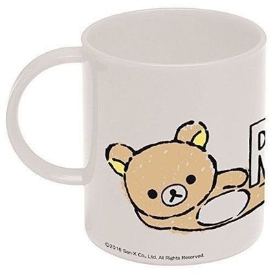 正版授權 日本 SAN-X RILAKKUMA 拉拉熊 懶懶熊 塑膠杯 咖啡杯 單耳杯 漱口杯 杯子 水杯 240ml