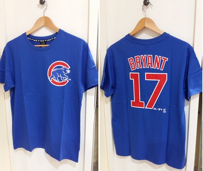 MLB Majestic美國大聯盟 小熊隊BRYANT背號短袖T恤 寶藍色