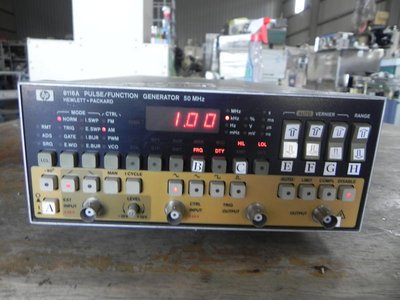 HP 8116A 50MHz Pulse/Function Generator 示波器 函數 經典波形產生器