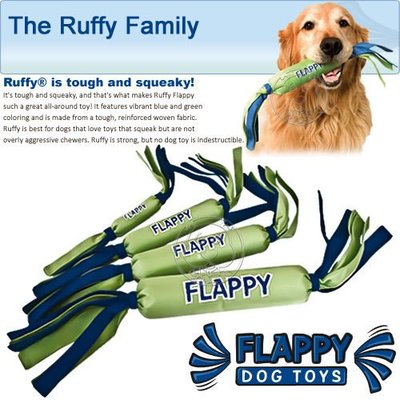 【🐱🐶培菓寵物48H出貨🐰🐹】FLAPPY《RUFFY蘋果綠L》超強耐咬的織布玩具DT-10228 特價350元