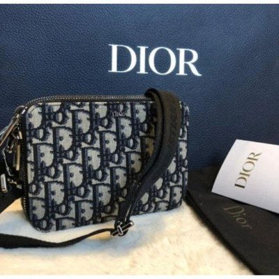 Dior Oblique 黑色 緹花 斜背 手拿包 DIORQUAKE 相機包 近全新