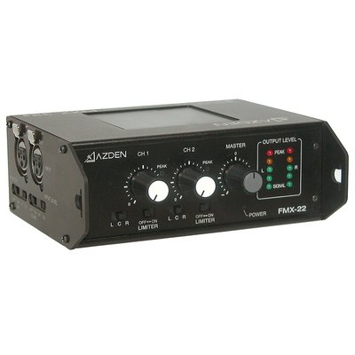 日本 AZDEN FMX-22 專業攜帶型混音器 2組XLR輸入/輸出 3.5mm立體聲輸出 具監聽孔 公司貨