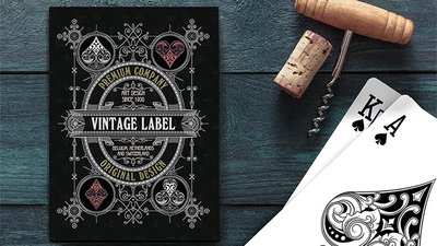 [fun magic] Vintage Label Playing Cards (黑色) 收藏牌 花切撲克牌