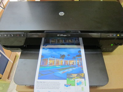 HP OJ7110 A3商用噴墨網路印表機/可無線/有線列印/已供連續供墨每色100CC