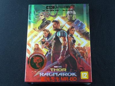 A2鐵盒 雷神索爾3：諸神黃昏 UHDBD 雙碟版 Thor  Ragnarok - NG