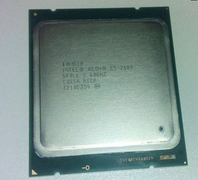 【含稅】Intel Xeon E5-2689 2.6G 20M 8核16線 2011 115W 正式CPU 一年保