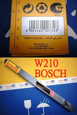 台中bbcar BENZ W210 標準式26吋640mm鐵骨架雨刷片單支 德國BOSCH (羅馬尼亞製造)