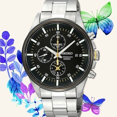 【歡樂周年慶】CASIO手錶專賣店 國隆 SEIKO手錶 精工 SNDC85P1 不鏽鋼三眼計時腕錶_開發票保固