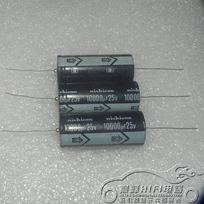 日本nichicon尼吉康 25v10000uf 藍色 軸向鋁電解電容