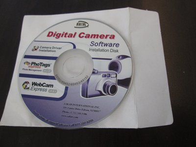Digital Camera早期數位相機驅動程式小尺寸光碟片/pho tags, web cam/Sakar Intl