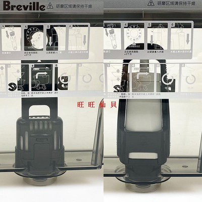 新品咖啡機配件澳洲原裝Breville鉑富意式半自咖啡機水箱過濾器直接手柄接粉環旺旺仙貝