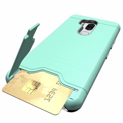 特賣-LG  G7 G6手機保護套保護殼插卡拉絲支架簡約純色商務防摔+ plus
