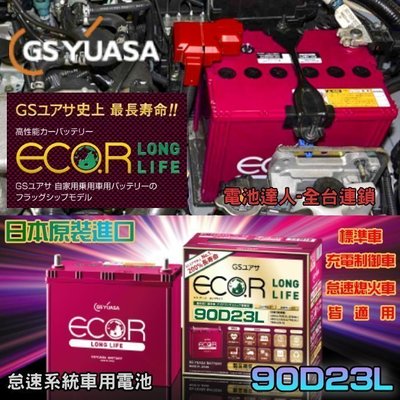 【電池達人】日本GS電池 90D23L 鋰合金 起停 I-STOP 電池 Odyssey Alphard Previa