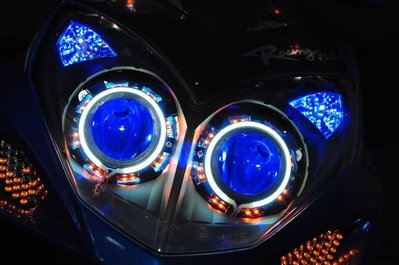 GAMMAS-HID GMS台中廠-雷霆RACING-GMS6代遠近魚眼-LED天使眼-PVC光圈~比仿E46亮~