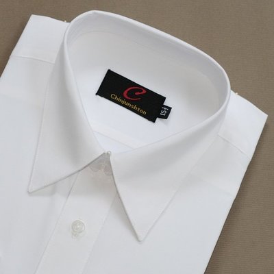 【CHINJUN大尺碼】抗皺襯衫-短袖、素色白、編號：S-01、大尺碼，18.5吋，19.5吋，20.5吋