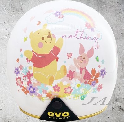 《JAP》EVO  櫻花維尼 迪士尼正版 精裝版 聯名安全帽 復古安全帽CA309