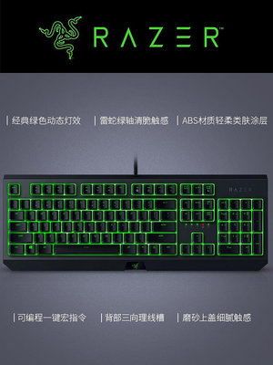 鍵盤 Razer雷蛇黑寡婦蜘蛛綠色背光電腦網游電競標準版LOL游戲機械鍵盤