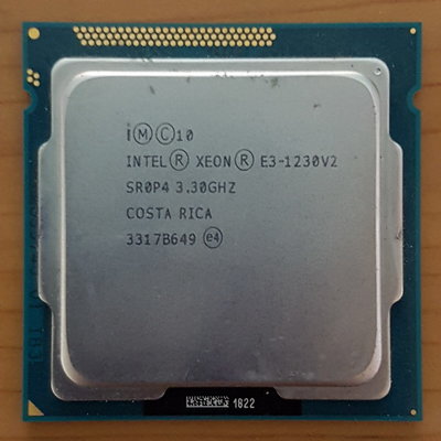 Intel Xeon E3-1230 V2 3.3G、1155、69W、拆機良品、無內顯【效能等同i7-3770】含風扇
