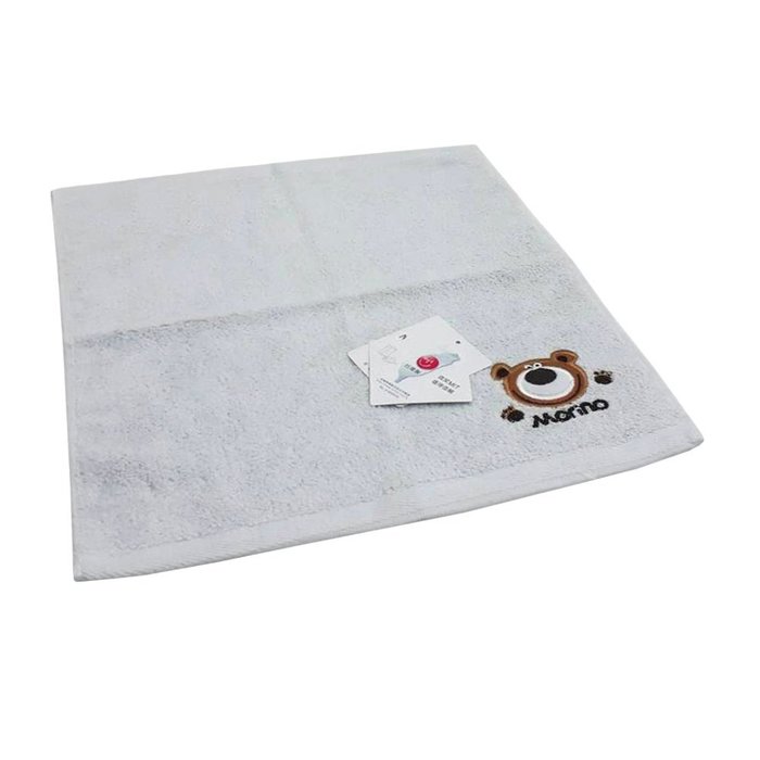 【MORINO摩力諾】純棉素色動物刺繡方巾(超值10條組)免運