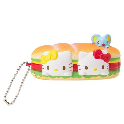 《現貨》Coco馬日本代購~三麗鷗 烘焙系列 凱蒂貓 夾心三明治 矽膠軟Q吊飾 鑰匙圈 吊飾