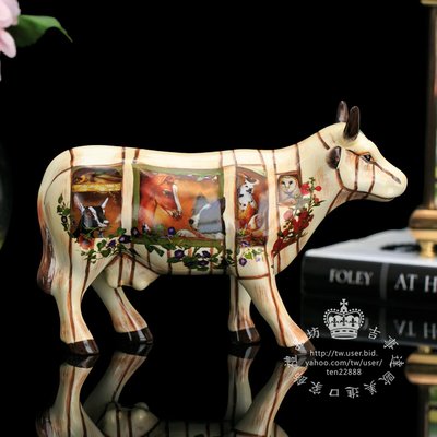 【吉事達】美國Cow Parade 2009年現代藝術牛陶瓷收藏擺飾~春暖花開 美麗農場